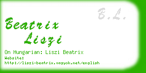 beatrix liszi business card